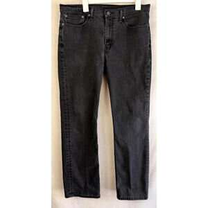 Levis 514 Straight Leg Jeans Men's 36x32 Dark Wash Black Denim